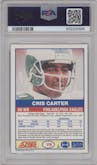 Cris Carter from the 1989 Score set graded by PSA and given an overall grade of 9.