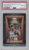 Tim Duncan from the 2023-24 Panini Hoops Premium Stock set graded by PSA and given an overall grade of 10.