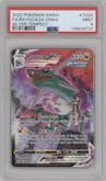 Rayquaza VMAX from the 2022 Pokemon SWSH set graded by PSA and given an overall grade of 9.