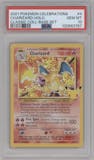 Charizard from the 2021 Pokemon SWSH set featuring a Base Set parallel graded by PSA and given an overall grade of 10.