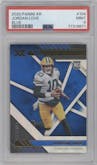 Jordan Love from the 2020 Panini XR set featuring a Blue parallel graded by PSA and given an overall grade of 9.