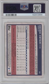 Shohei Ohtani from the 2018 Topps Big League set graded by PSA and given an overall grade of 10.