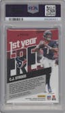 C.J. Stroud from the 2023 Donruss Optic set featuring a Blue Hyper parallel graded by PSA and given an overall grade of 9.