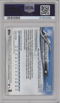 Ronald Acuna Jr. from the 2018 Topps Update set graded by PSA and given an overall grade of 10.