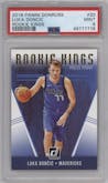 Luka Doncic from the 2018-19 Panini Donruss  set featuring a Press Proof parallel graded by PSA and given an overall grade of 9.