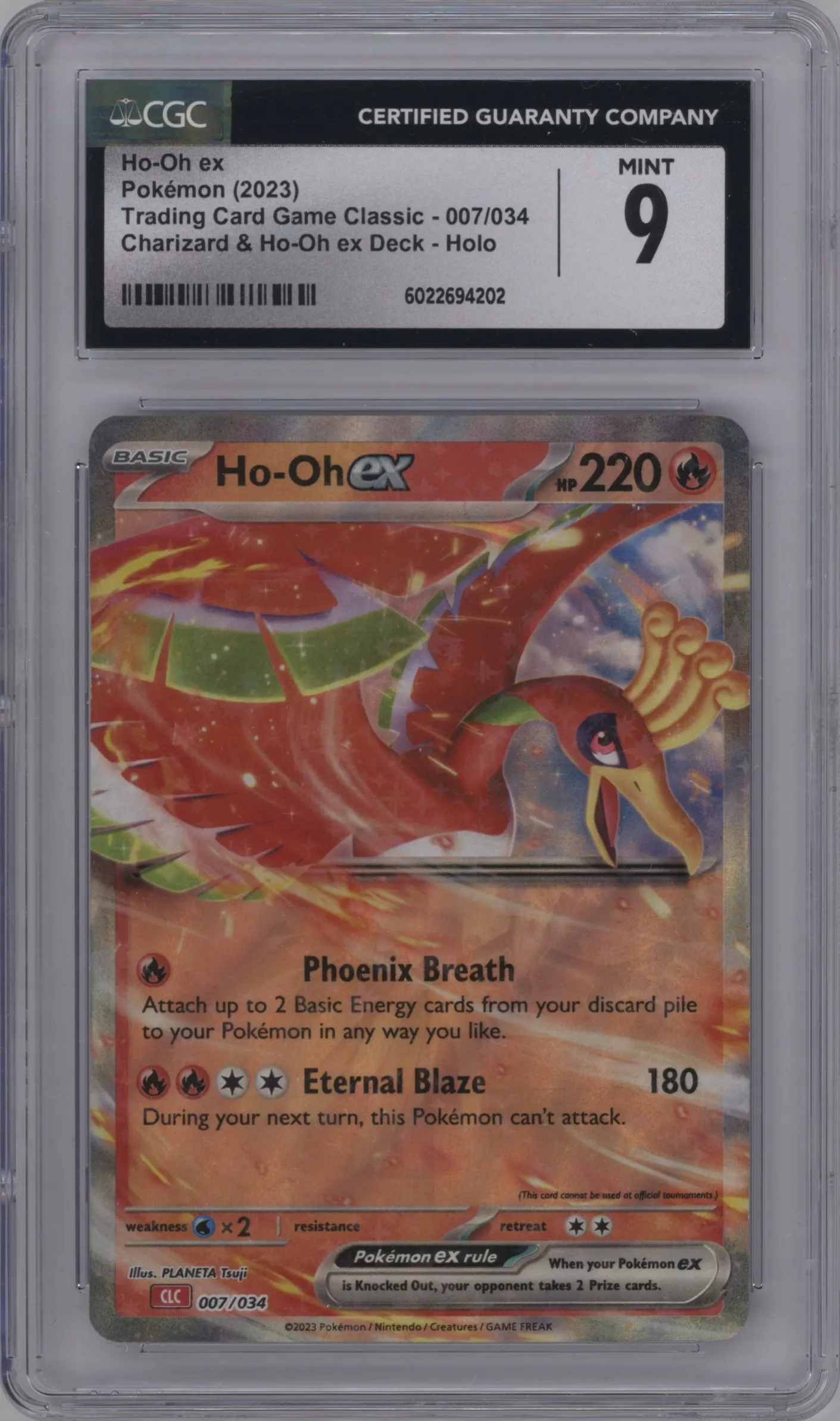 2023 Pokemon CLC Ho-Oh Ex #007 CGC 9