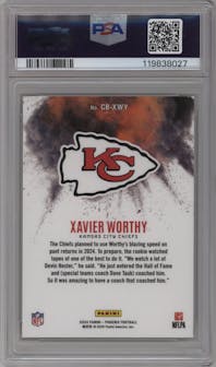 Xavier Worthy	 from the 2024 Panini Phoenix set graded by PSA and given an overall grade of 9.