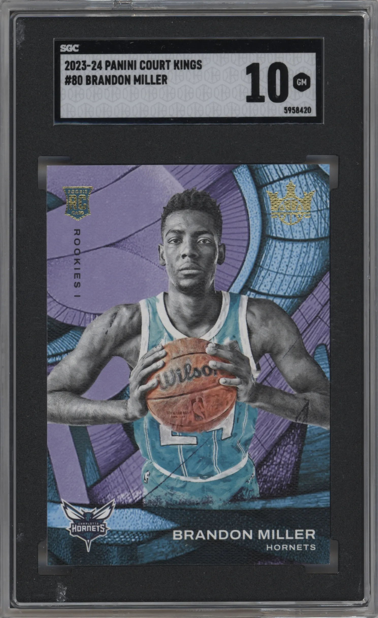 2023 Panini Court Kings Rookies I Brandon Miller #80 SGC 10