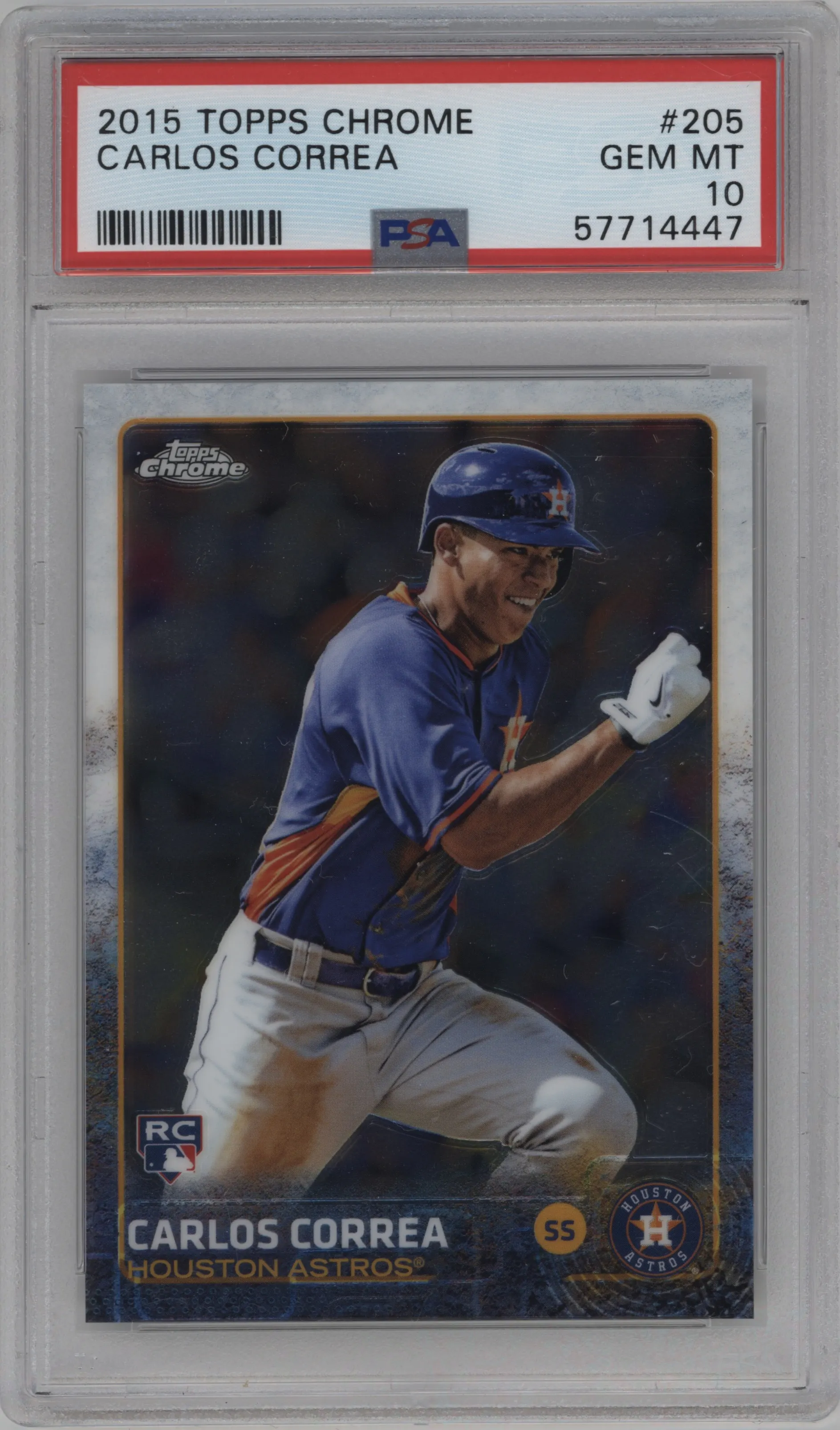 2015 Topps Chrome Carlos Correa PSA 10