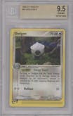 Shelgon from the 2003 Pokemon EX set graded by Beckett and given an overall grade of 9.5.