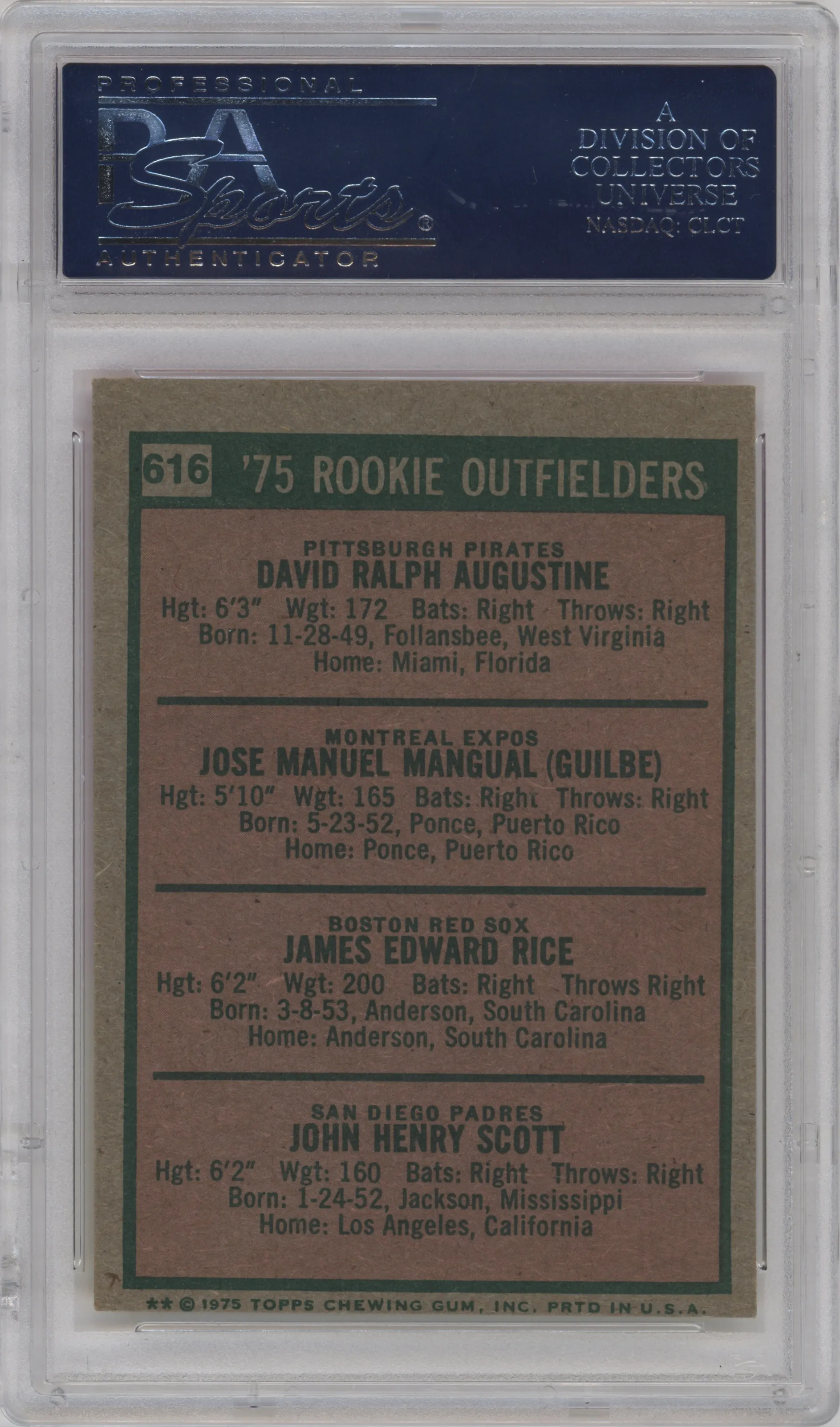 Dave Augustine/Pepe Mangual/Jim Rice/John Scott