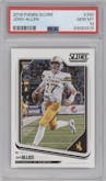 Josh Allen from the 2018 Panini Score set graded by PSA and given an overall grade of 10.