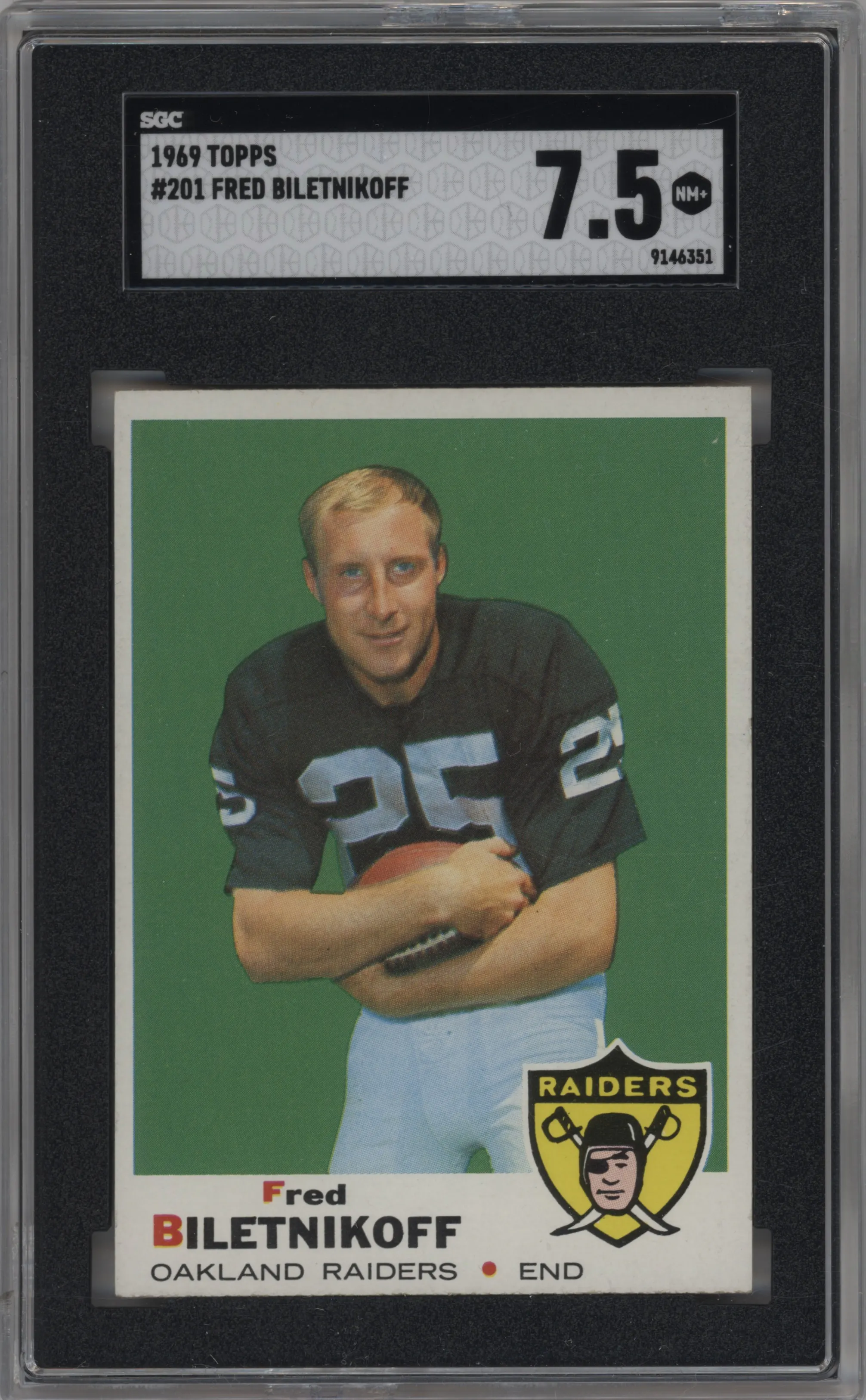 1969 Topps Fred Biletnikoff #201 SGC 7.5