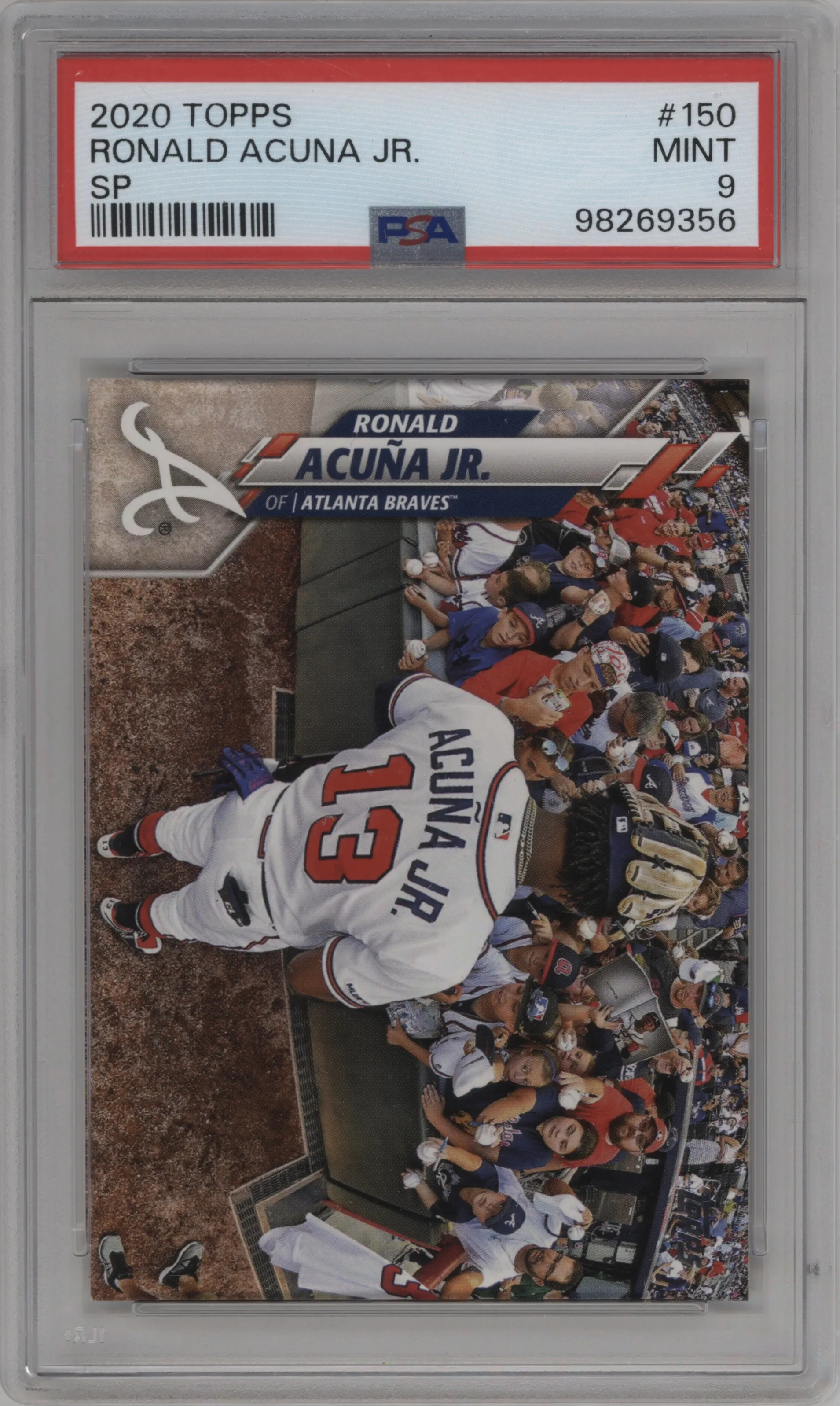 2020 Topps Series 1 SP Variation Ronald Acuna Jr. PSA 9