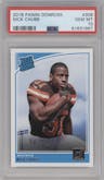 Nick Chubb from the 2018 Panini Donruss set graded by PSA and given an overall grade of 10.