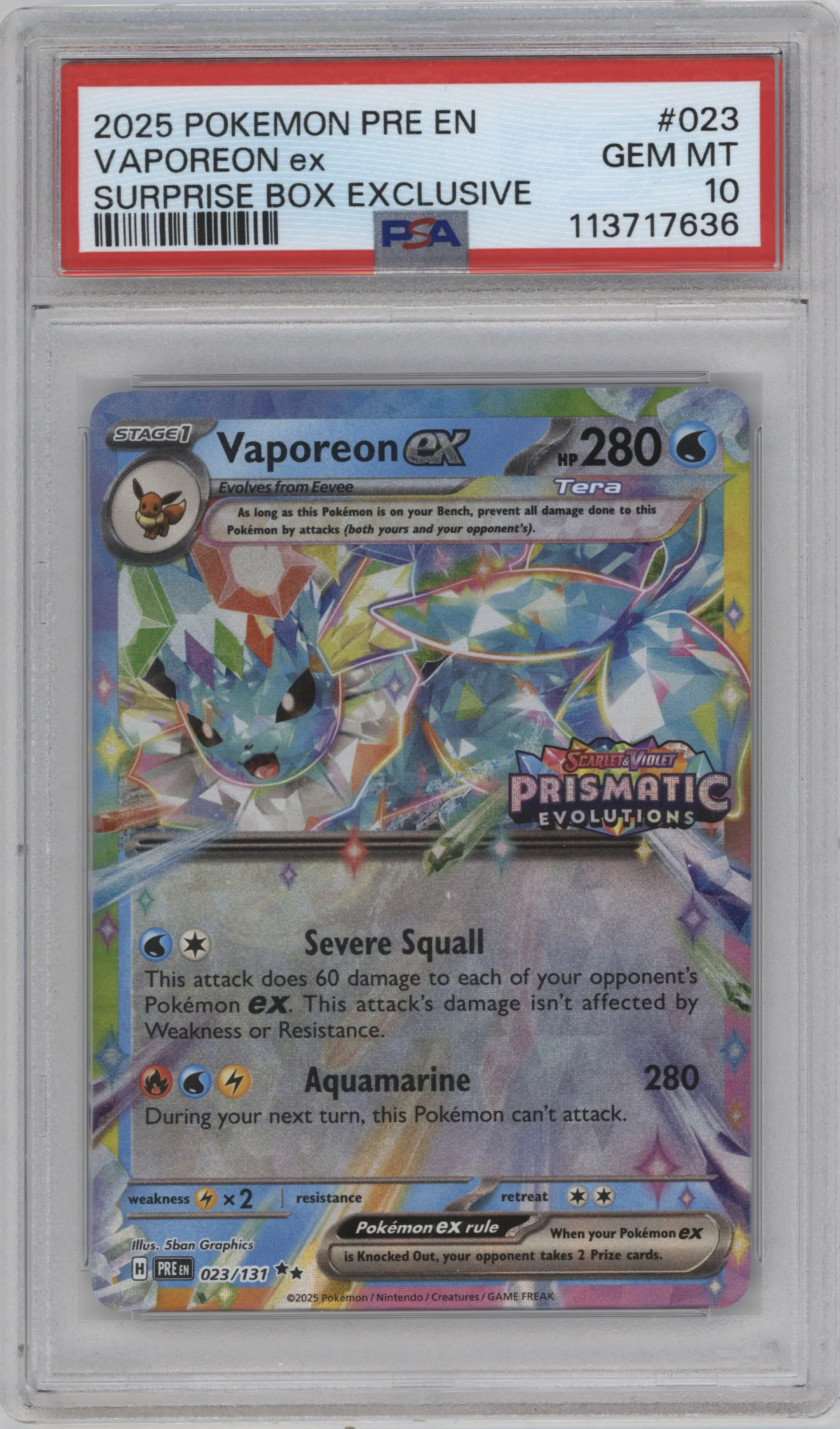 Vaporeon ex