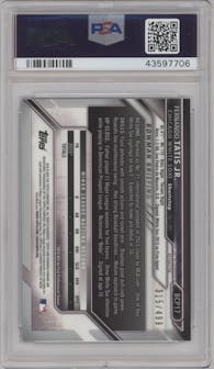 Fernando Tatis Jr. from the 2016 Bowman set featuring a Refractor parallel graded by PSA and given an overall grade of 10.