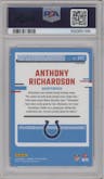 Anthony Richardson from the 2023 Donruss Optic set featuring a Pink parallel graded by PSA and given an overall grade of 10.