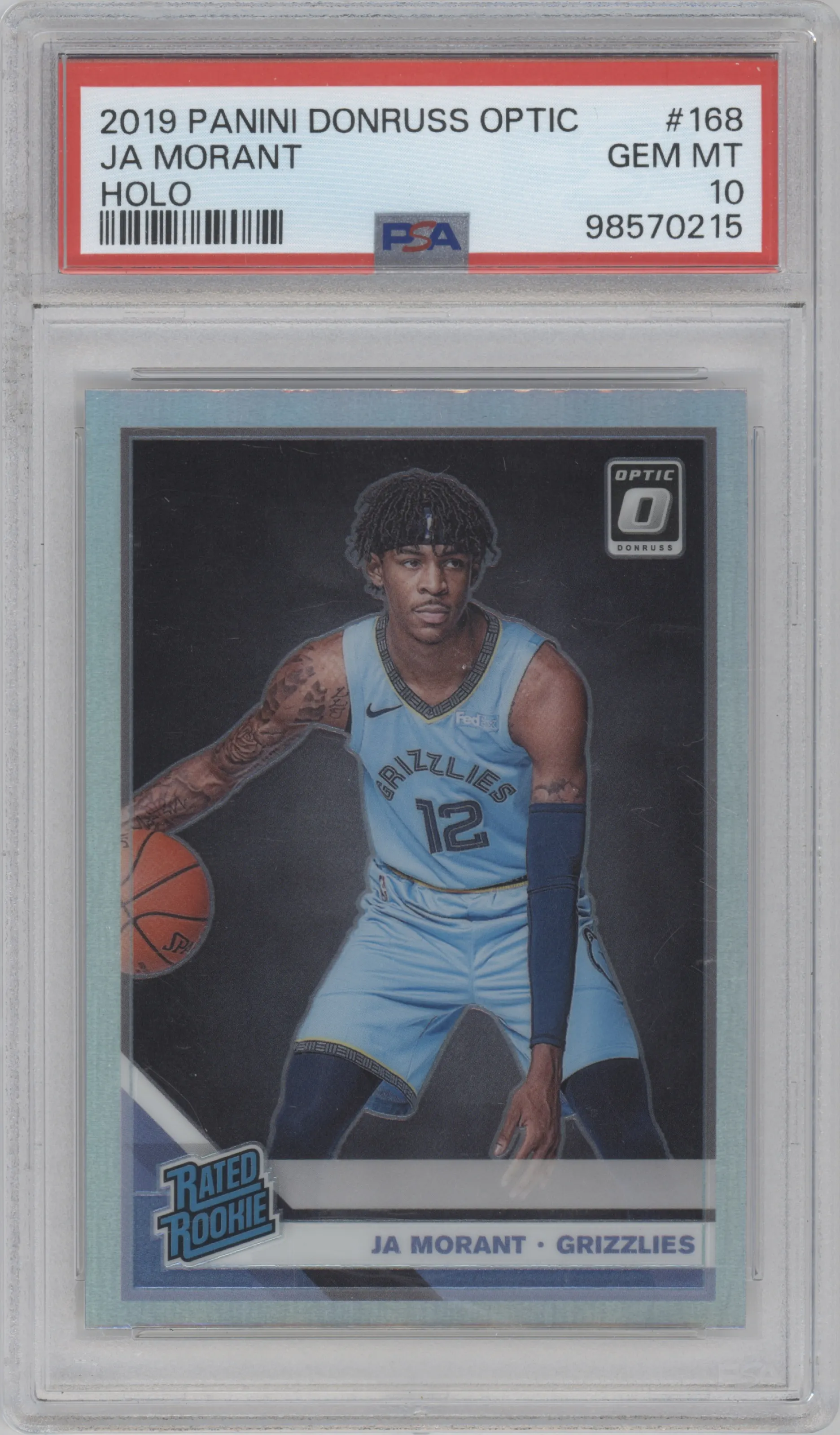 2019 Panini Donruss Optic Rated Rookie Ja Morant Holo PSA 10