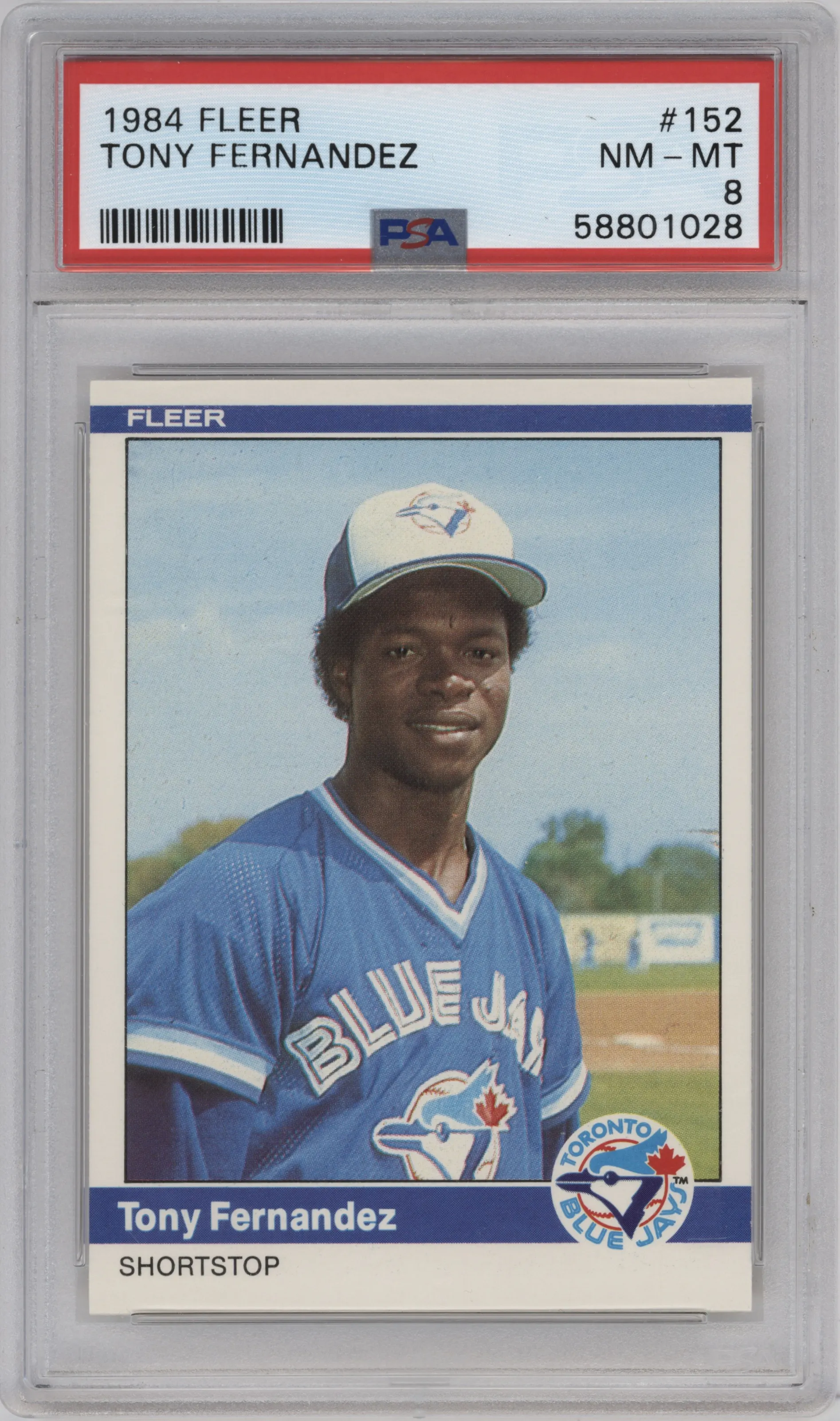1984 Fleer Tony Fernandez PSA 8