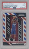 Shai Gilgeous-Alexander from the 2018-19 Panini Prizm set featuring a Red White Blue Prizm parallel graded by PSA and given an overall grade of 9.