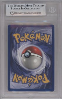 Kabutops from the 1999 Pokemon set graded by Beckett and given an overall grade of 9.