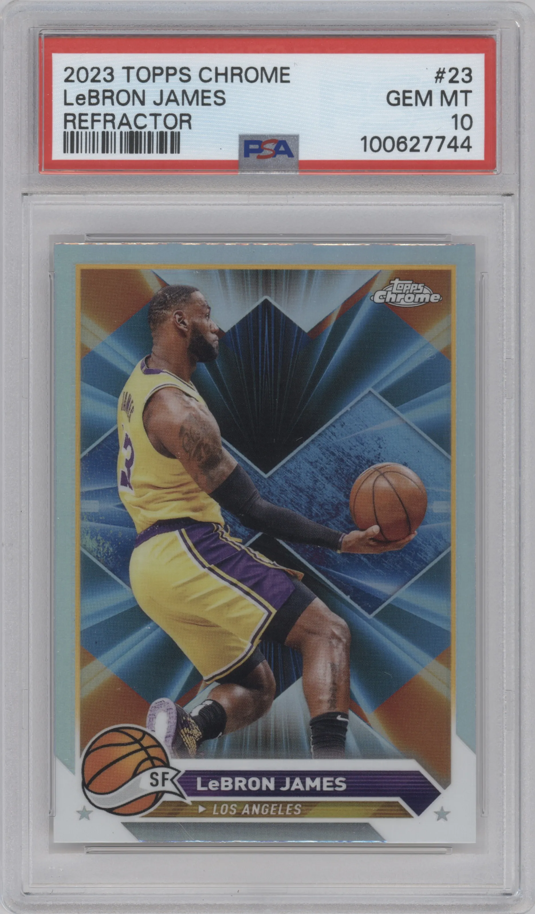 2023 Topps Chrome LeBron James Refractor PSA 10