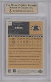 Drew Brees from the 2001 Upper Deck Vintage set graded by Beckett and given an overall grade of 9.5.