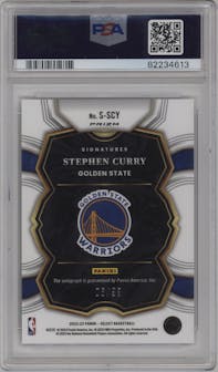 Stephen Curry from the 2022-23 Panini Select set graded by PSA and given an overall grade of 10.