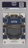 Jaxon Smith-Njigba from the 2023 Panini Select set featuring a Dragon Scale parallel graded by PSA and given an overall grade of 10.