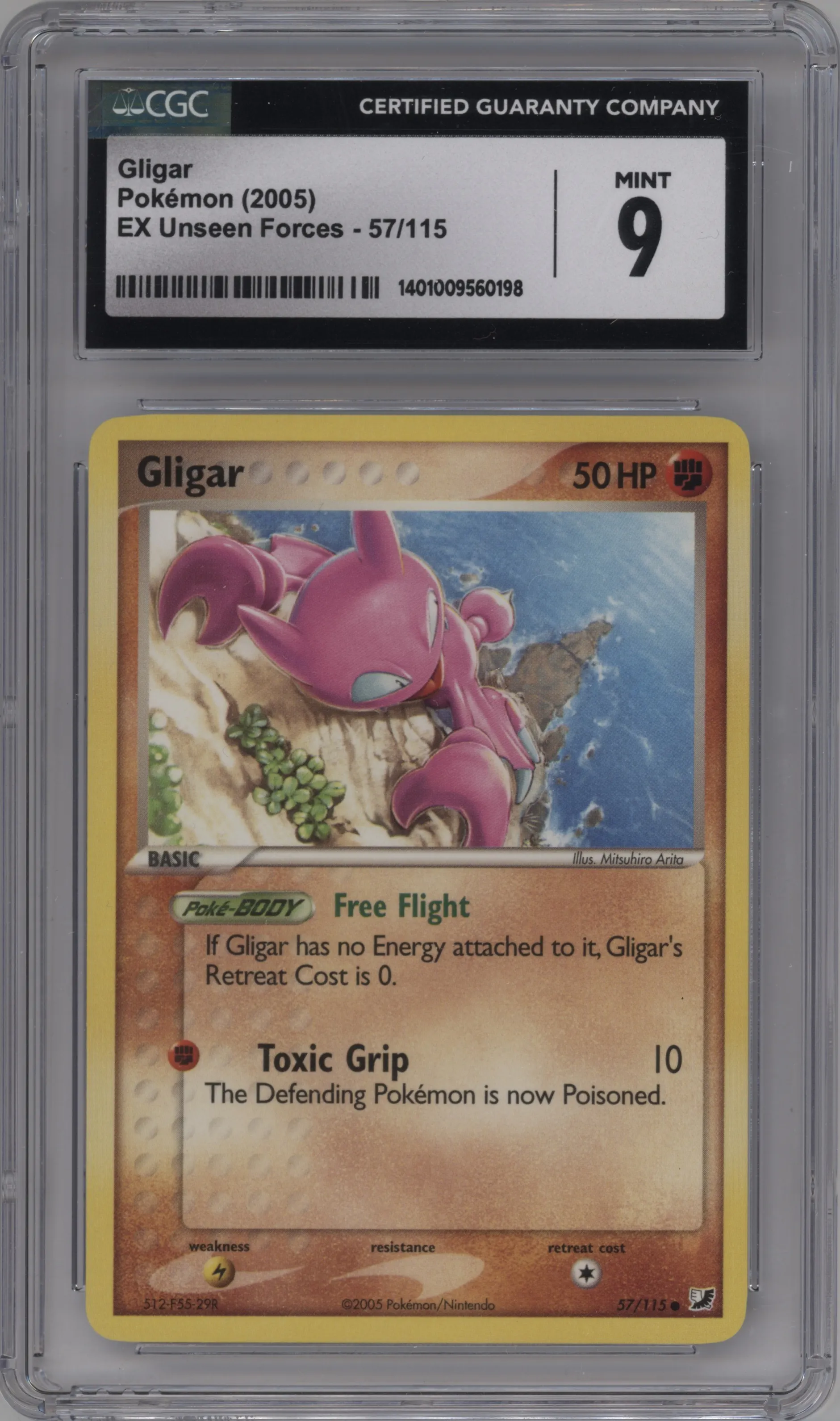 2005 Pokemon EX Unseen Forces Gligar #57 CGC 9