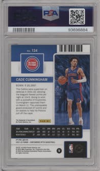 Cade Cunningham from the 2021-22 Panini Contenders Optic set graded by PSA and given an overall grade of 9.