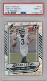 Jordan Travis from the 2024 Donruss set graded by PSA and given an overall grade of 10.