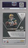 Jordan Love from the 2020 Panini Mosaic set featuring a Reactive Orange parallel graded by PSA and given an overall grade of 10.