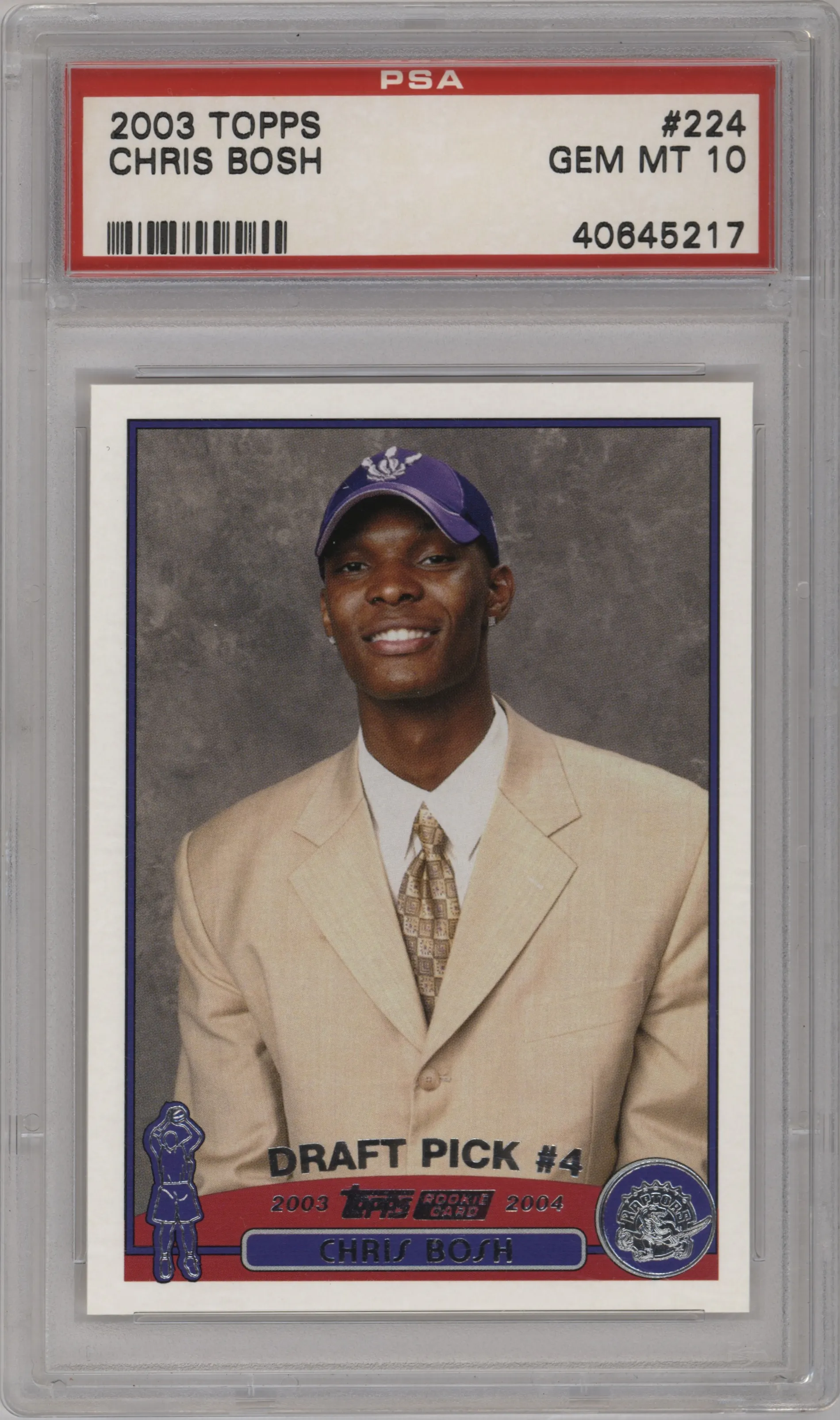 2003 Topps Chris Bosh #224 PSA 10