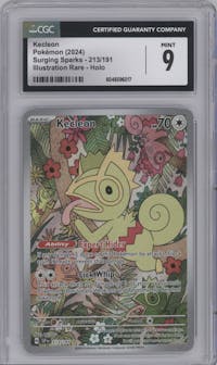 Kecleon from the 2024 Pokemon SV set graded by CSG and given an overall grade of 9.