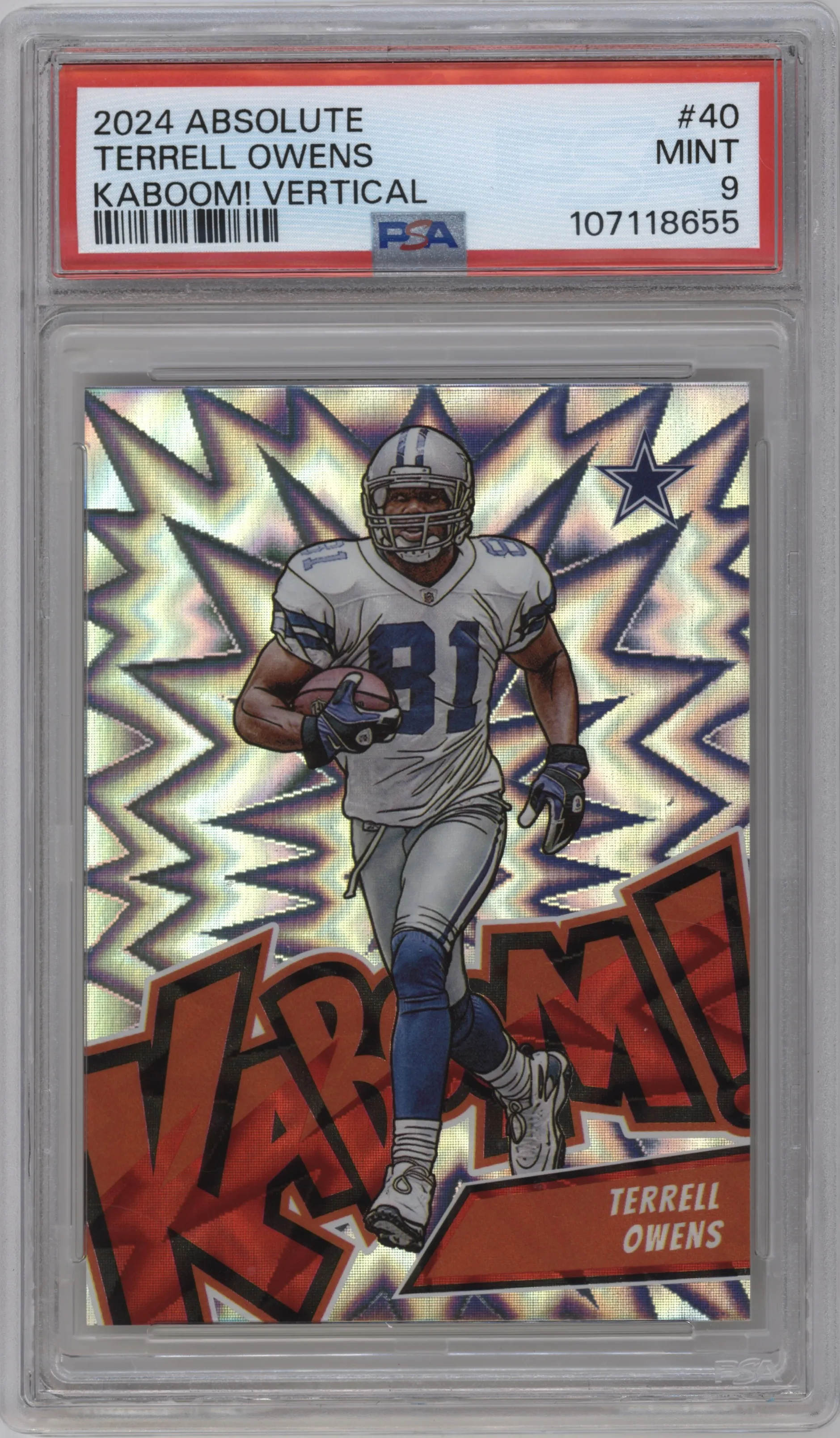 2024 Panini Absolute Kaboom Vertical Terrell Owens #40 PSA 9