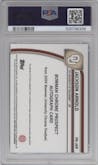 Jackson Arnold from the 2024 Bowman University Chrome set featuring a Red Shimmer parallel graded by PSA and given an overall grade of 10.