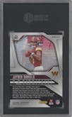 Jayden Daniels from the 2024 Panini Prizm set featuring a Lazer Prizm parallel graded by SGC and given an overall grade of 9.5.