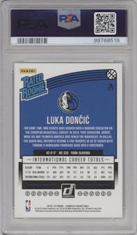 Luka Doncic from the 2018-19 Panini Donruss  set graded by PSA and given an overall grade of 6.