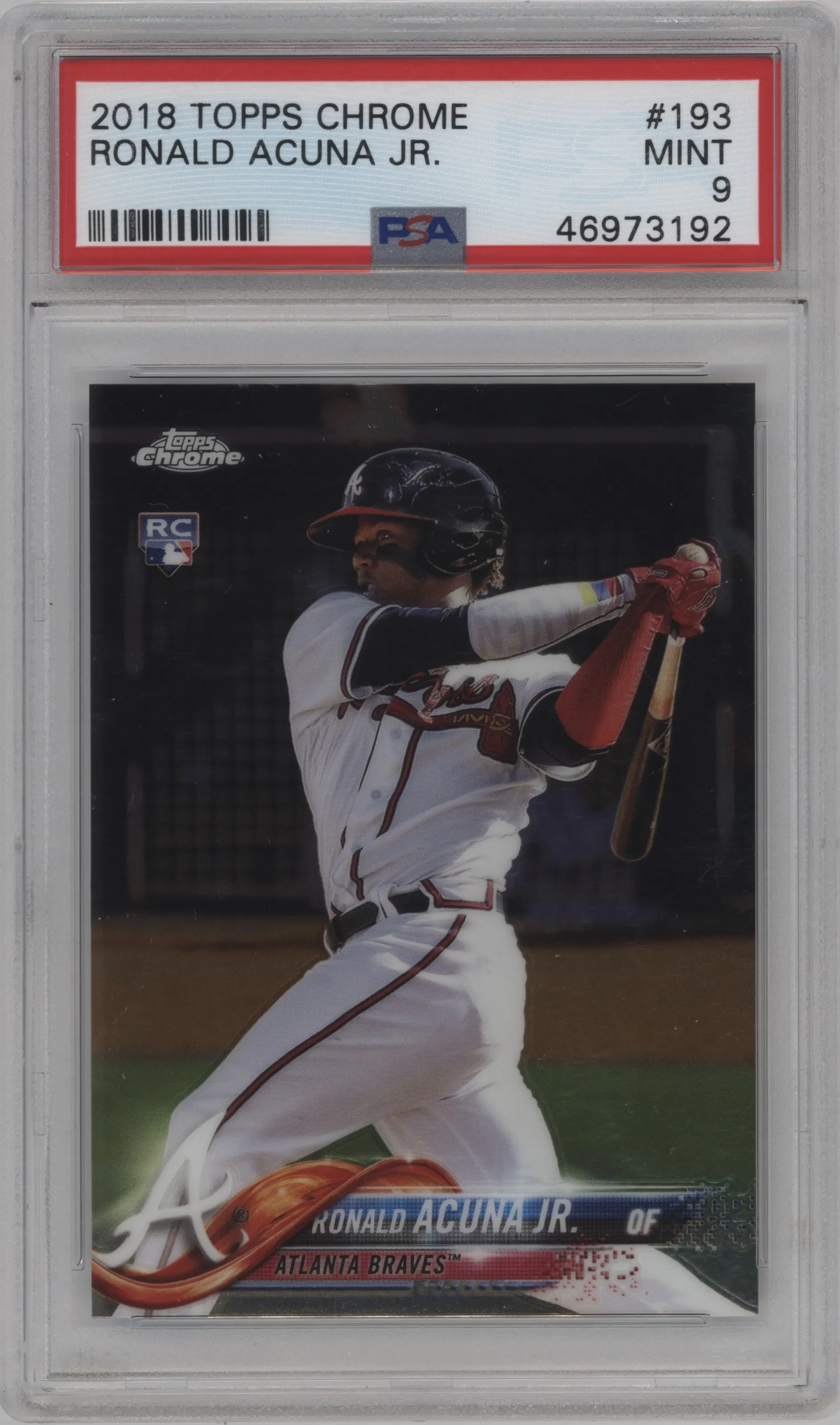 2018 Topps Chrome Ronald Acuna Jr. #193 PSA 9
