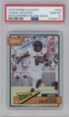 Lamar Jackson from the 2018 Panini Classics set featuring a Blank Back parallel graded by PSA and given an overall grade of 10.