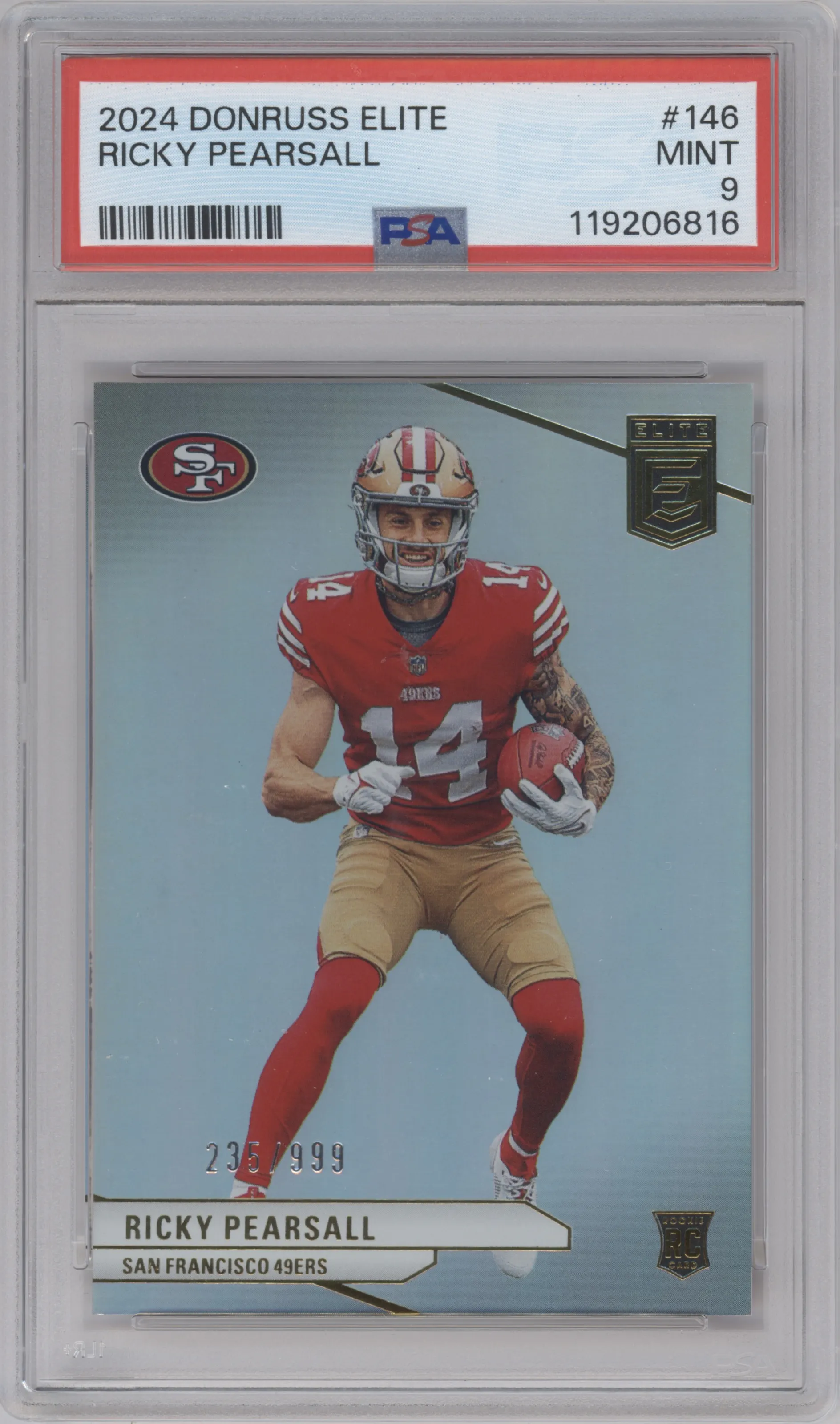 2024 Panini Donruss Elite Ricky Pearsall PSA 9