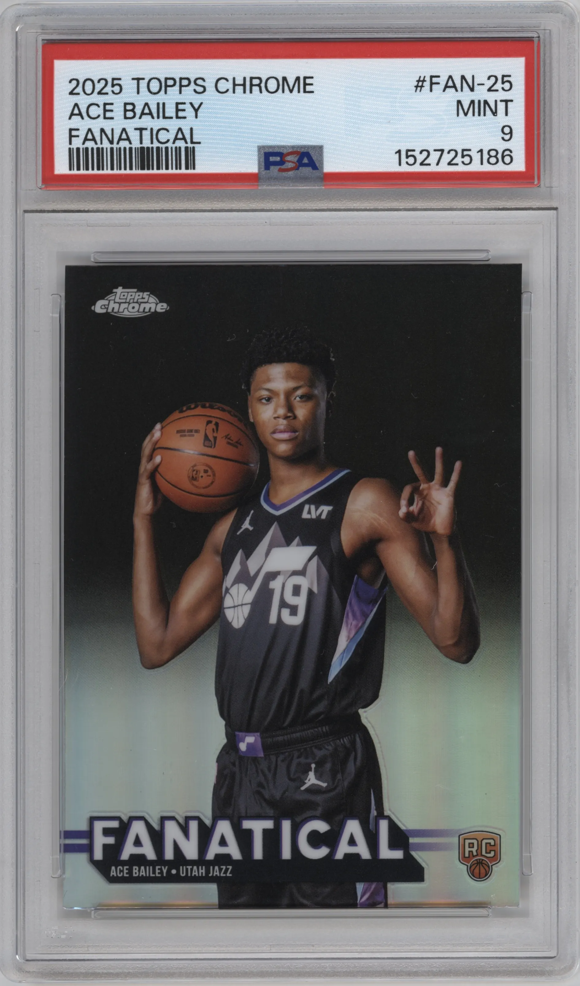 2025 Topps Chrome Fanatical Ace Bailey #FAN-25 PSA 9