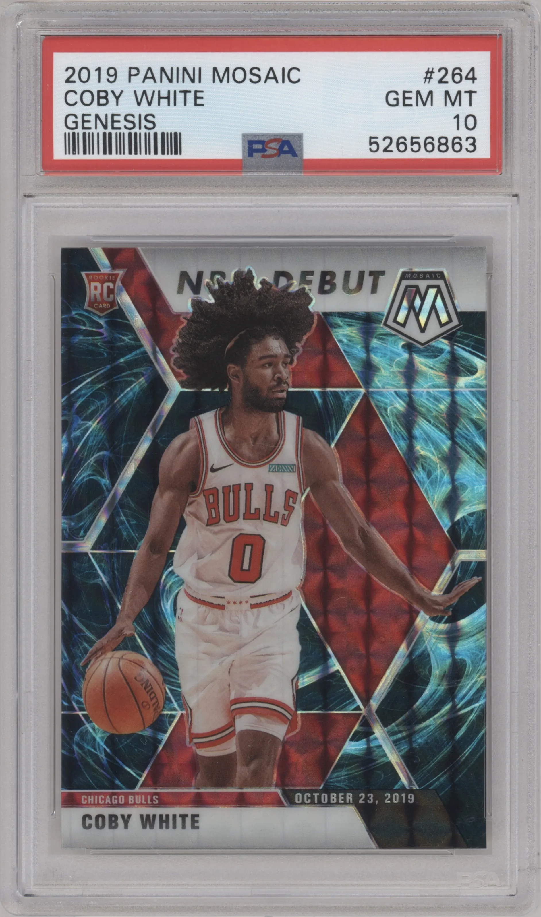 2019 Panini Mosaic Coby White Genesis PSA 10