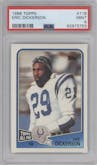Eric Dickerson from the 1988 Topps set graded by PSA and given an overall grade of 9.