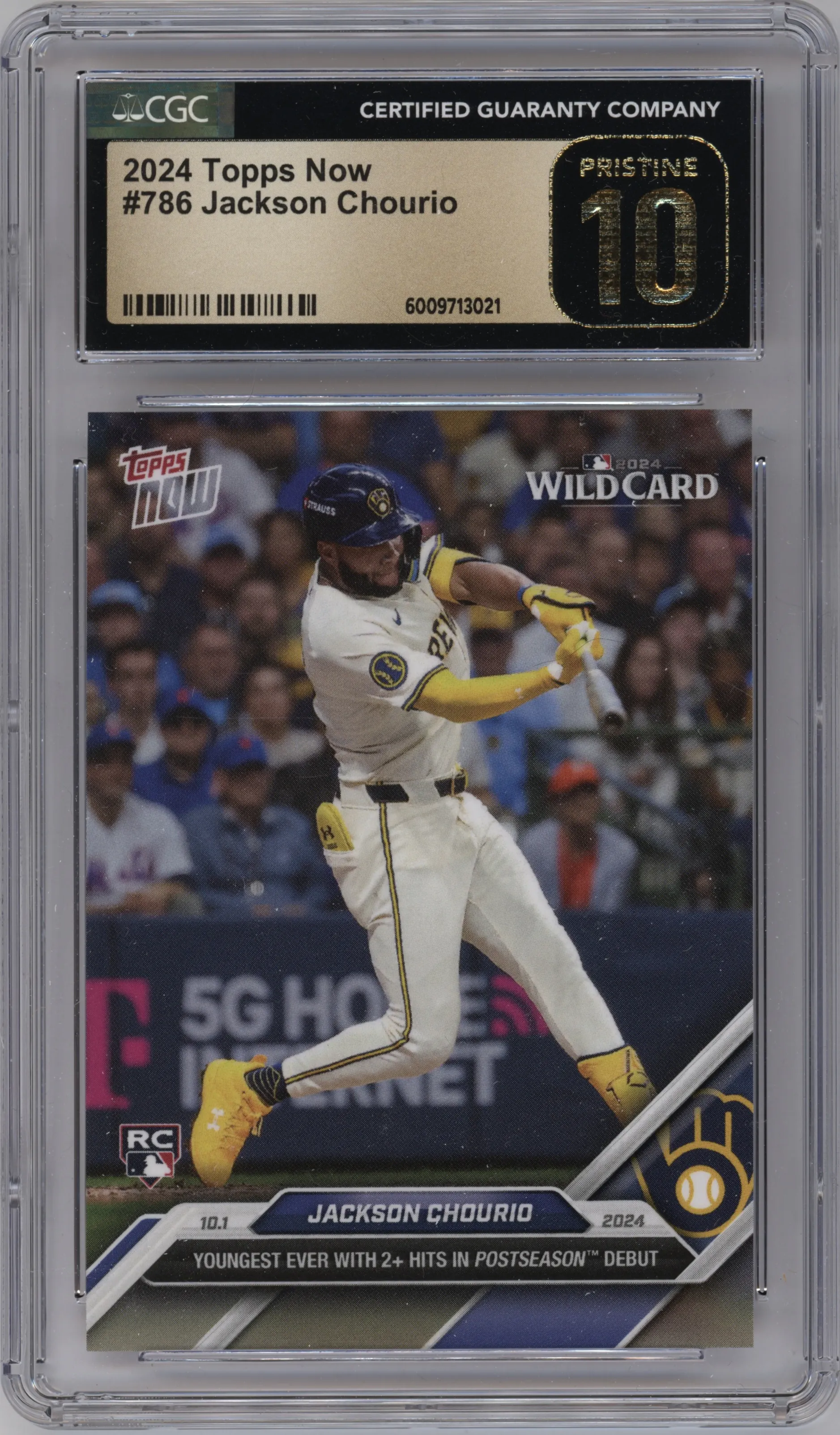 2024 Topps Now Jackson Chourio #786 CGC 10
