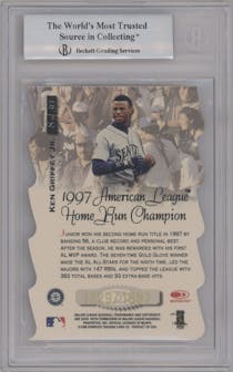 Ken Griffey Jr. from the 1998 Donruss Preferred set graded by Beckett and given an overall grade of 9.