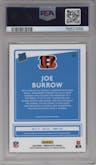 Joe Burrow from the 2020 Panini Donruss Optic set graded by PSA and given an overall grade of 9.