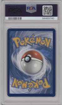 Pikachu from the 2020 Pokemon SWSH set featuring a 2021 General Mills 25th Anniversary parallel graded by PSA and given an overall grade of 9.
